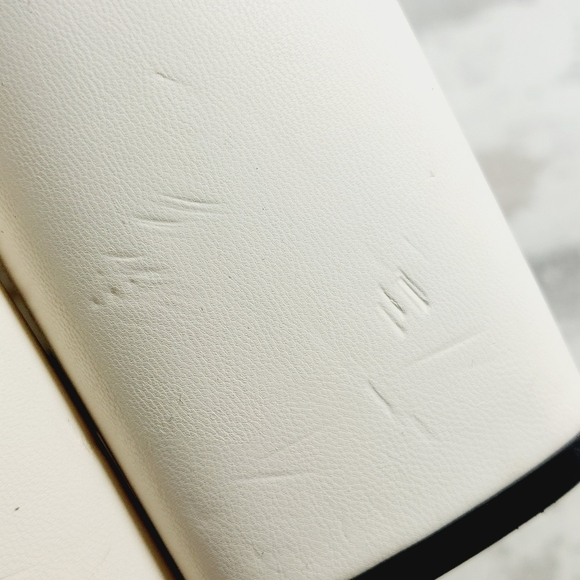 New Open Edit Women White Round Toe Chain Chunky Mid Platform Heels Shoes B501 - Picture 15 of 16